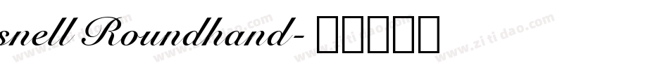 snell Roundhand字体转换